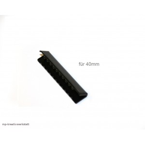 1 Stk Endstück schmal schwarz-seidenmatt  40mm breit  MENGENRABATT